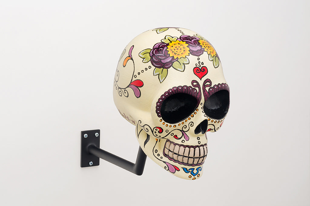 Porte-Casques tête de Mort,Support Mural pour Casque de Moto Skull