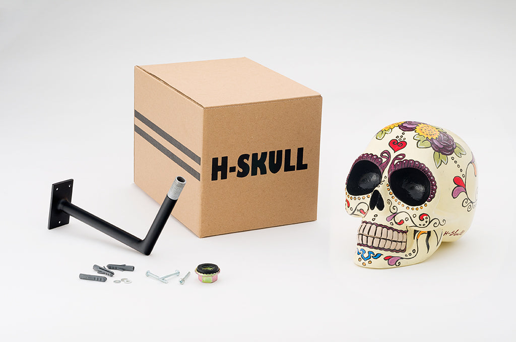 H-Skull Support pour casque Mexican Roses
