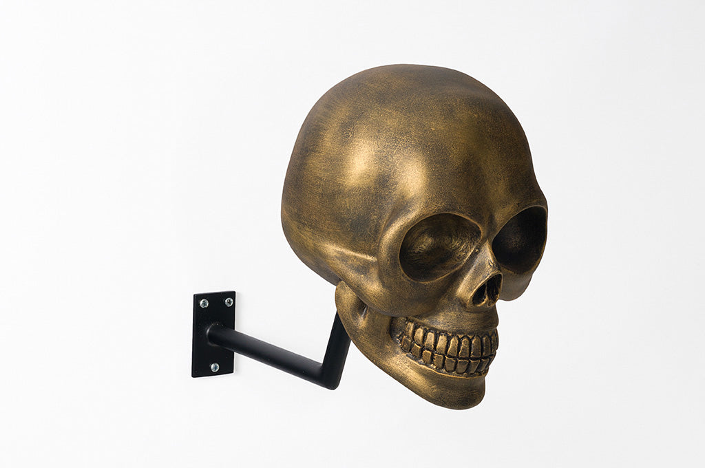 H-Skull Support pour casque Antik Gold