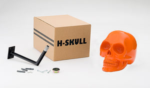 H-Skull Support pour casque Shiny Orange Custom