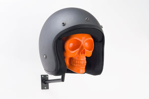 <transcy>H-Skull Shiny Orange Custom Helmet Holder</transcy>